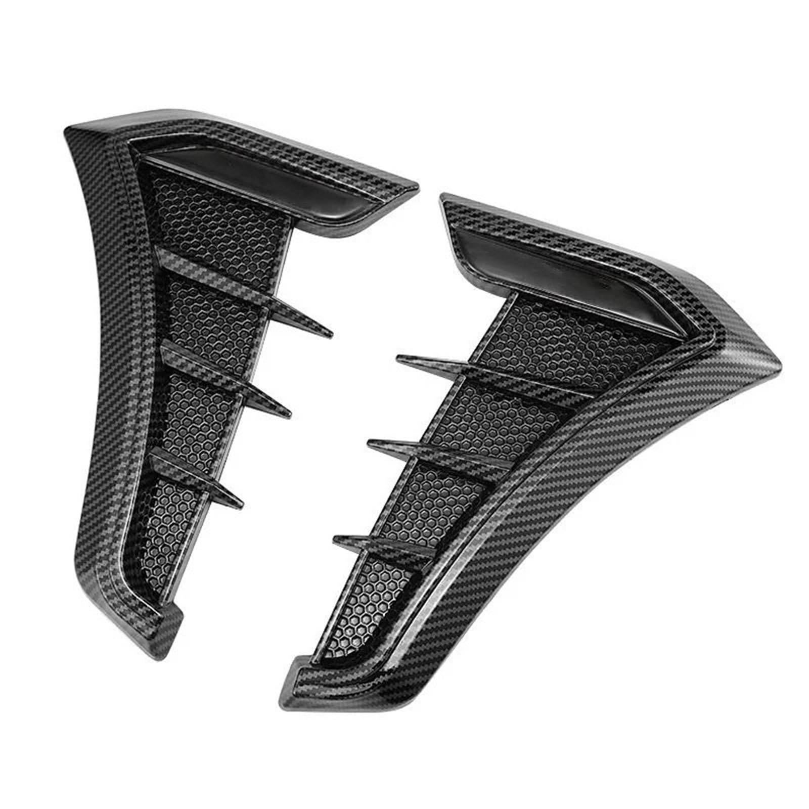 Car Side Wing Trim Carbon Black Car Side Wing Fender Sticker Decals Body Fit for Chery Jaecoo J6 J7 J8 2023-2025(2Pc-Carbon Fiber)