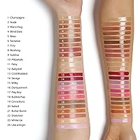 Vista 5 de Ruby Kisses Brillo de labios Butter Bomb Gloss, brillo de labios no pegajoso, vitamina E, tono natural desnudo, maquillaje de labios - 7.8mL