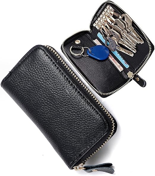 Portachiavi In Pelle ISuperb - Organizer Con 6 Clip E Taschene Interno - Foto 4