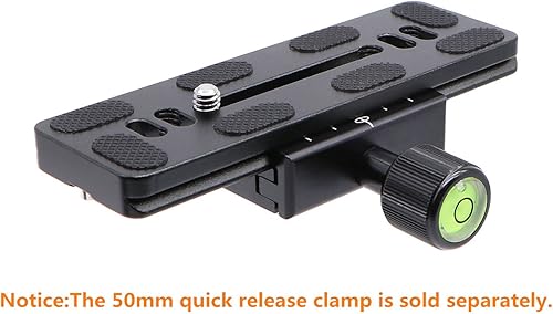 Miniatura 6 de PU-120 Placa QR universal de liberación rápida de 4.724 in con tornillo de anillo en D para trípode monopie bola cabeza DSLR cámara, compatible con