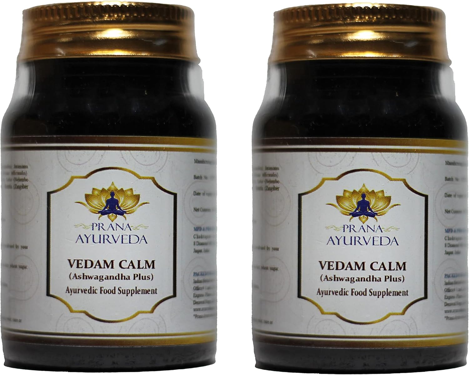 ASHWAGANDHA Plus (Vedam Calm) 700mg Tablets - Ayurvedic Supplement, Precise Traditional Blend of 9 Ayurvedic Herbs for Stress Relief and Restful Sleep (2 Packs of 90 Tablets Each)