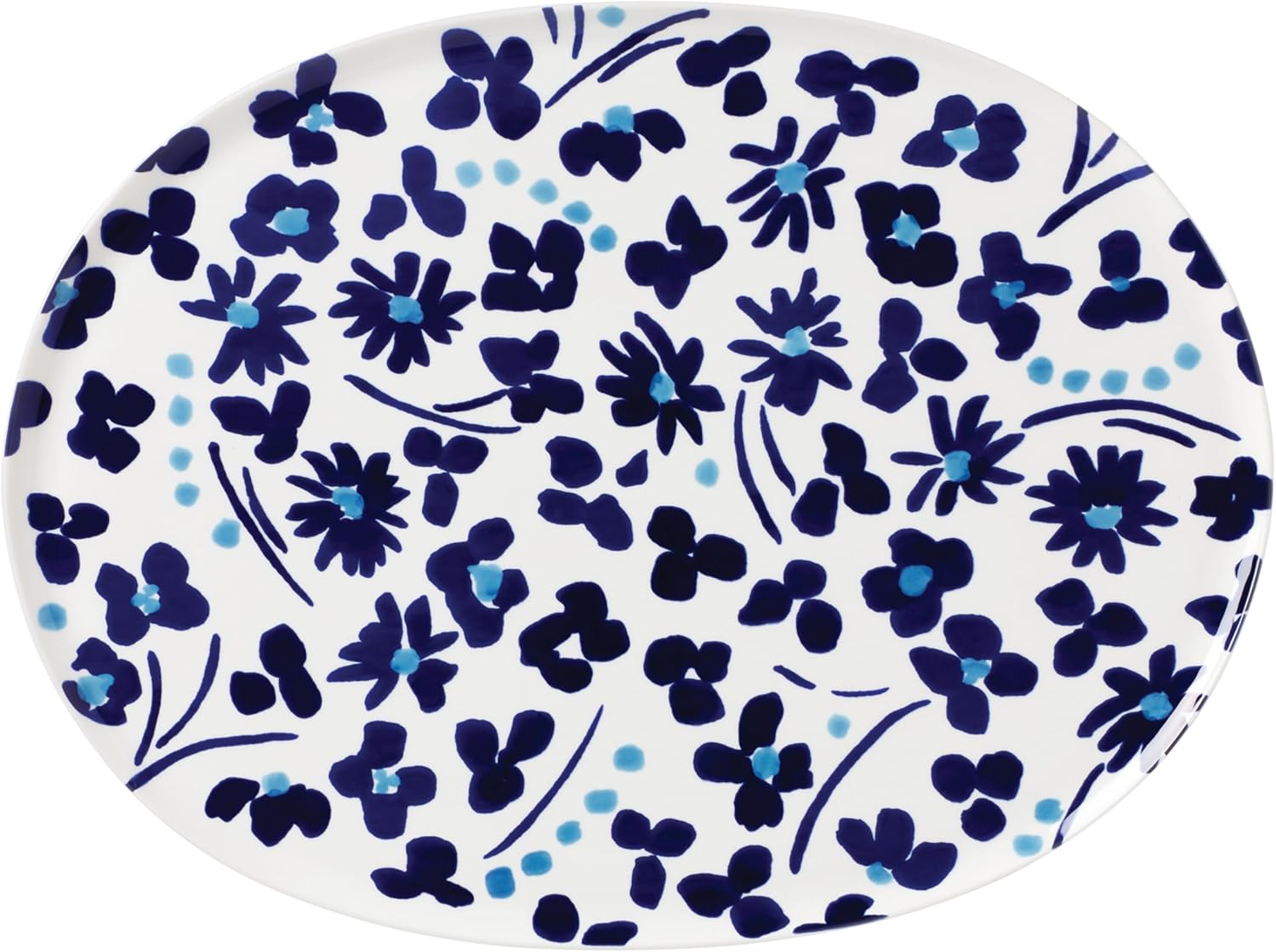 Kate Spade New York Floral Way Platter, 3.35, Blue