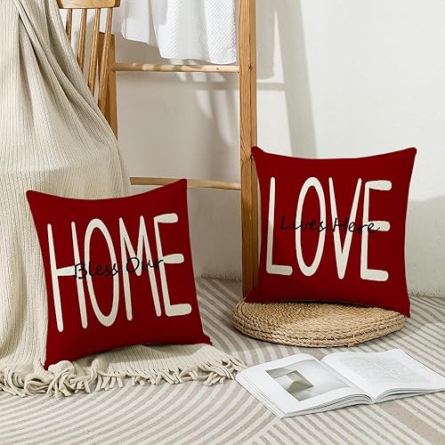 Miniatura 5 de wyooxoo Fundas de Almohada Decorativas 18x18 Juego de 4 Fundas de Almohada Estilo Granja Fundas de Cojín Fundas Decorativas para Sofá Sillón Sala de