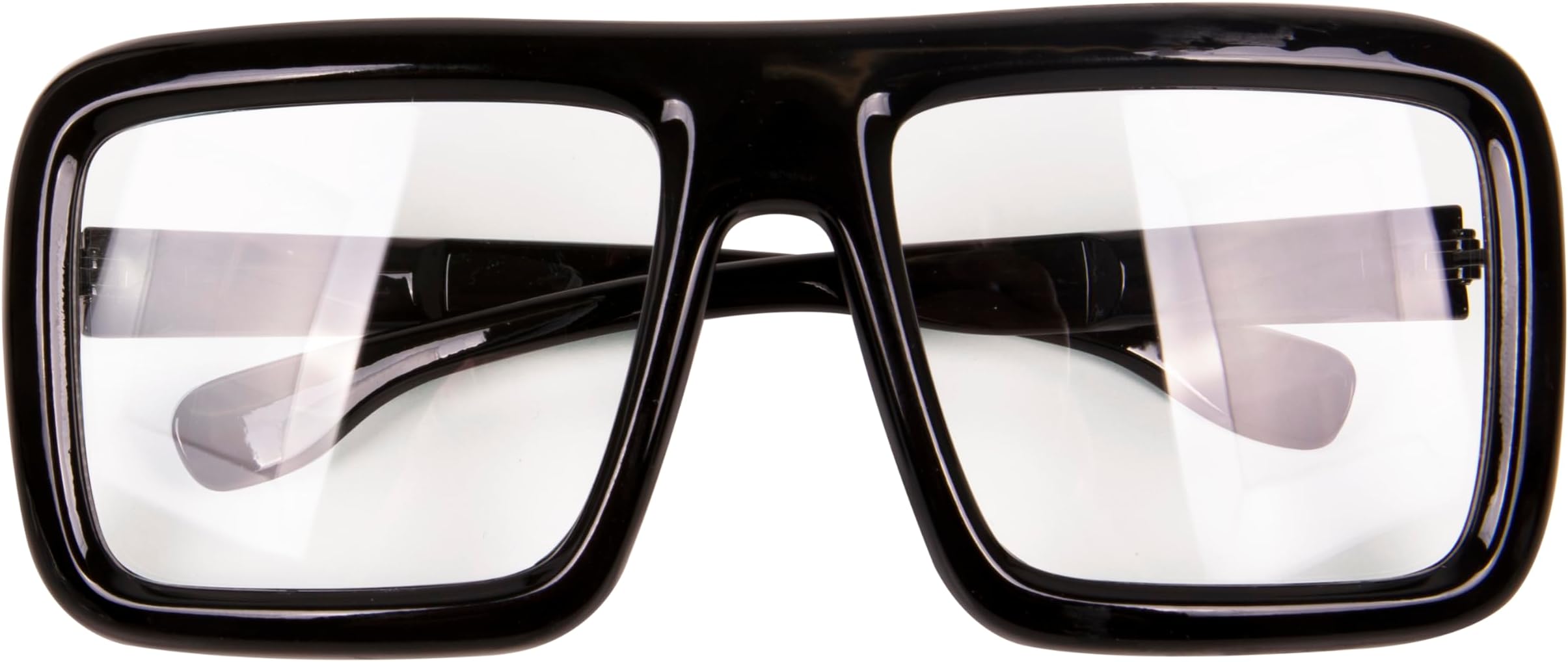 Giraffe Black Big Fake Glasses - Square Nerd Glasses For Men & Women