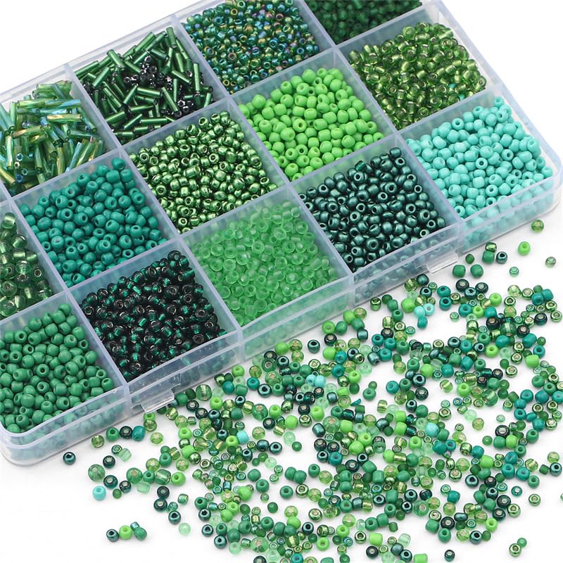Glasperlen-Set In 15 Farben – Rocailles & Röhrenperlen Für Schmuckbasteln, 2-7 Mm