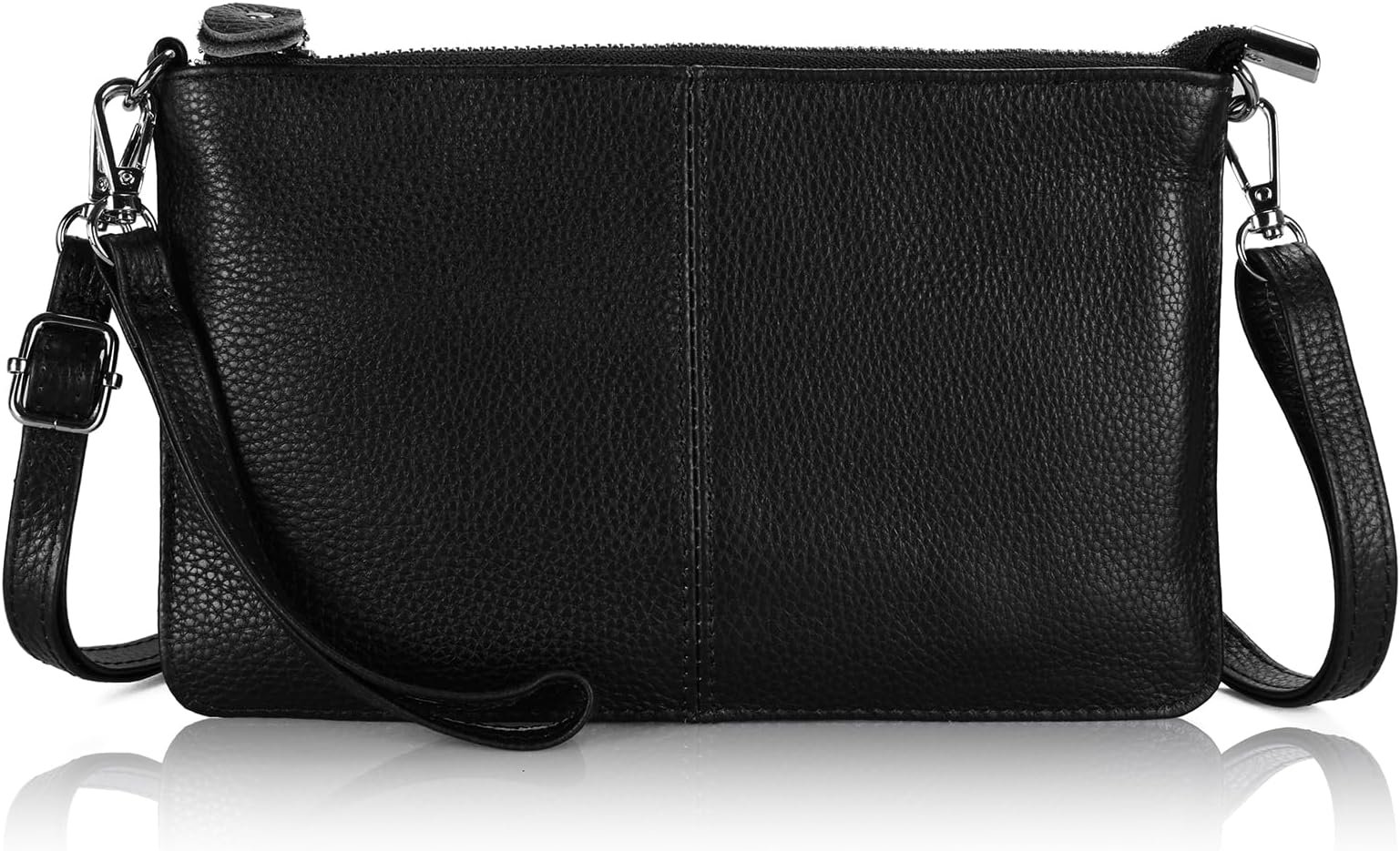 befen Genuine Leather Wristlet Clutch Wallet Purses Small Crossbody Bags for Women with RFID Blocking Card Slots