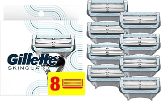 Gillette SkinGuard Razor Blade Refills for Sensitive Skin - 8 Blades, Minimizes Irritation & Razor Bumps