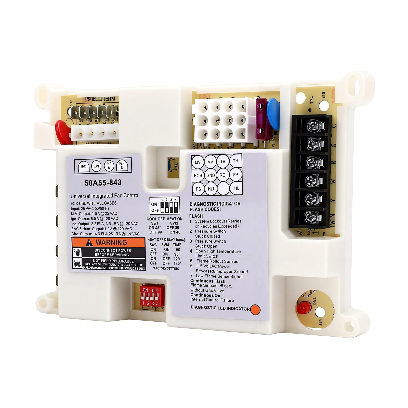 50A55-843 Placa de Control de Horno para White-Rodgers
