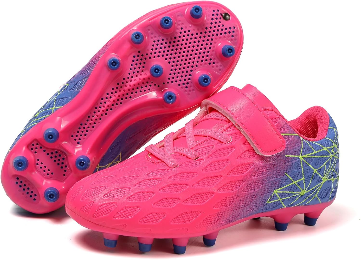 Soccer Cleats, Kids Firm Ground Football Shoes, Boys Girls Athletic Outdoor - Image 2