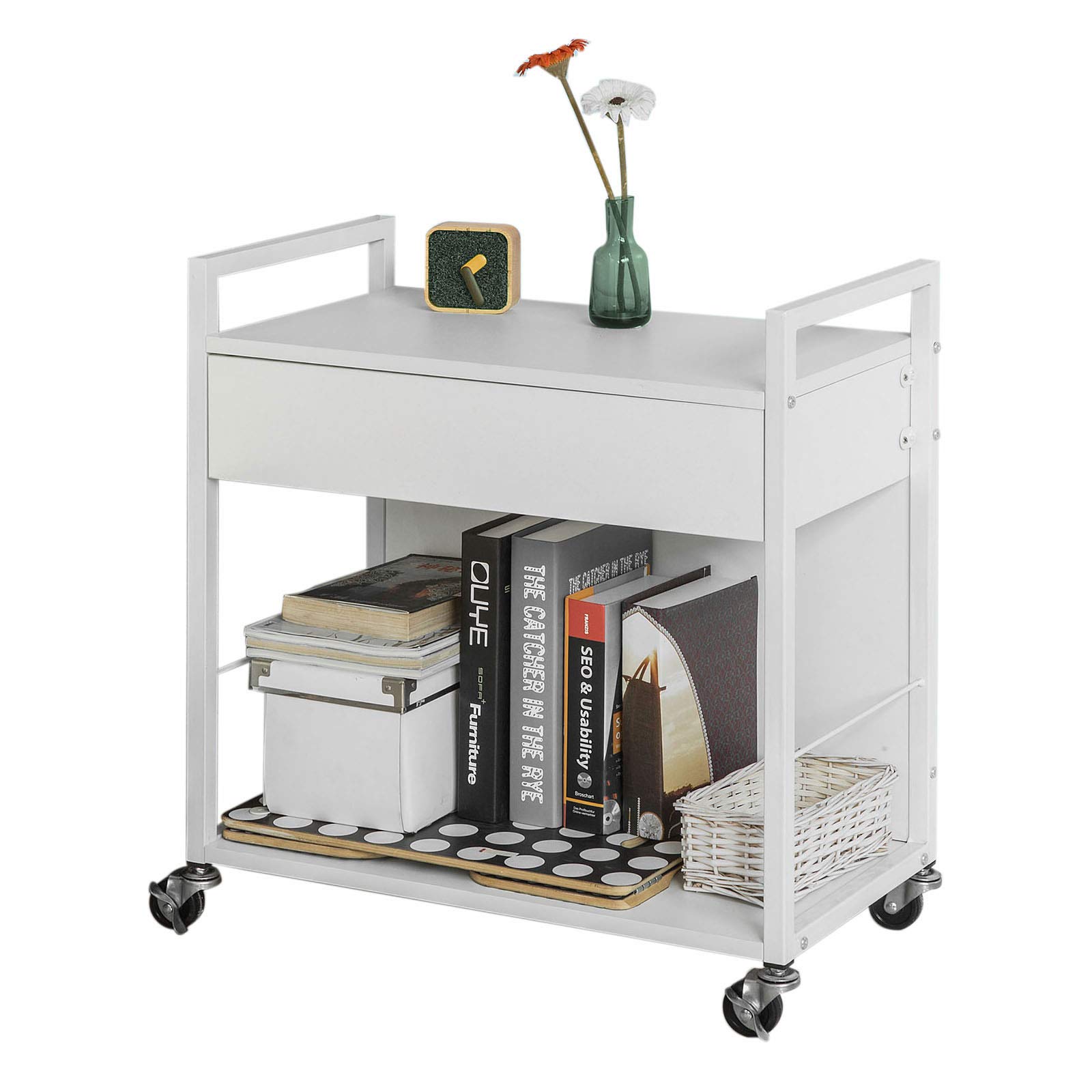 Buy SoBuy® FKW50W, Desk Side Printer Shelf, Home Kitchen Serving