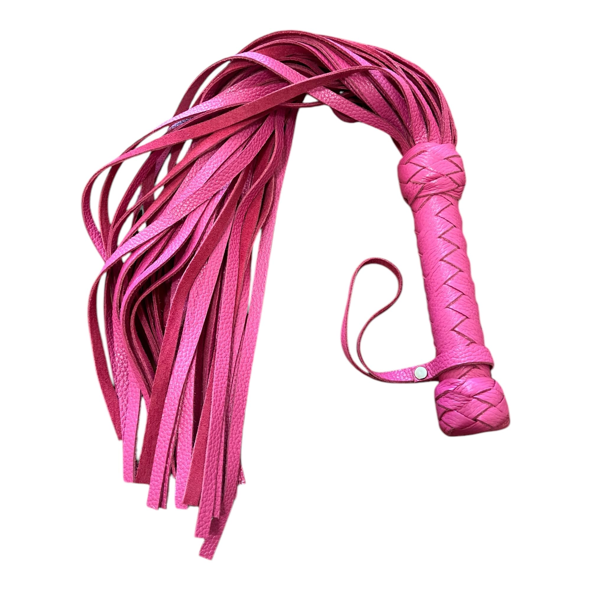 Handcrafted Gentle Horse Whip - 19.7 and 27.6 Inches Genuine Leather Ridint Tools - Thick Equestrian Training and Riding Essential