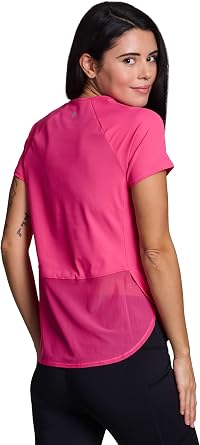 RBX Active Womens Short Sleeve Ventilated Mesh Athletic Performance Workout T-Shirt