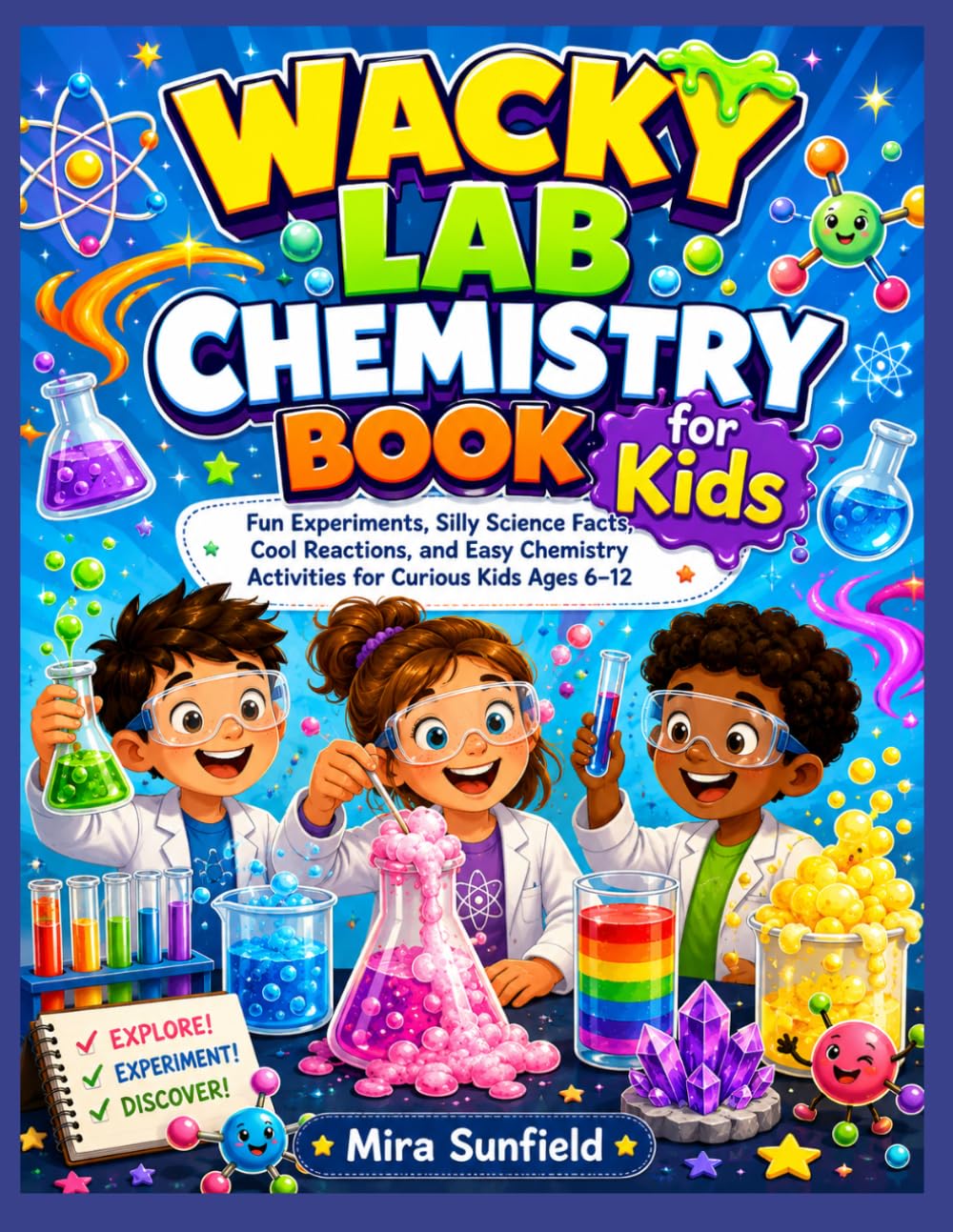WACKY LAB CHEMISTRY BOOK FOR KIDS: Fun Experiments, Silly Science Facts, Cool Reactions, Lab Activities, and Easy Chemistry Lessons for Curious Kids Ages 6-12