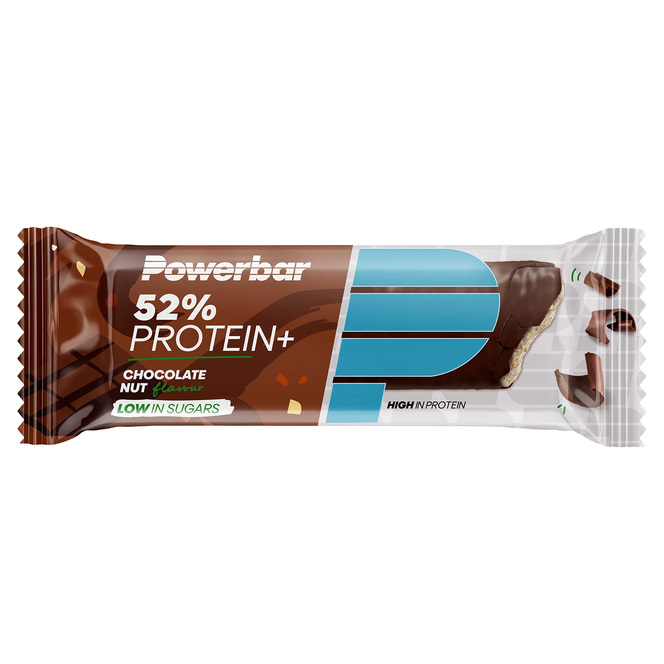 PowerBar Protein Plus 52% Chocolate Nut 20x50g - High Protein Low Sugar Riegel & Protein Plus + L-Carnitine Raspberry-Yoghurt 30x35g - Protein Riegel + Magnesium Calcium