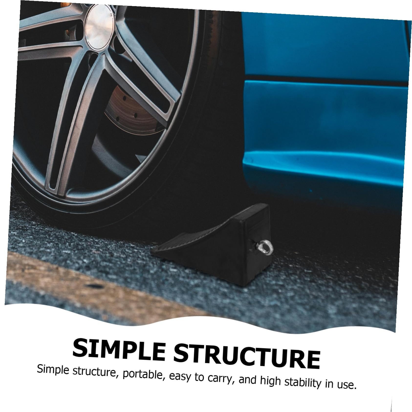 Abaodam 2 Calzos De Goma Para Neumáticos Bloques De Rueda Para Coches Bloques De Aparcamiento Topes De Rueda Topes De Aparcamiento Resistentes
