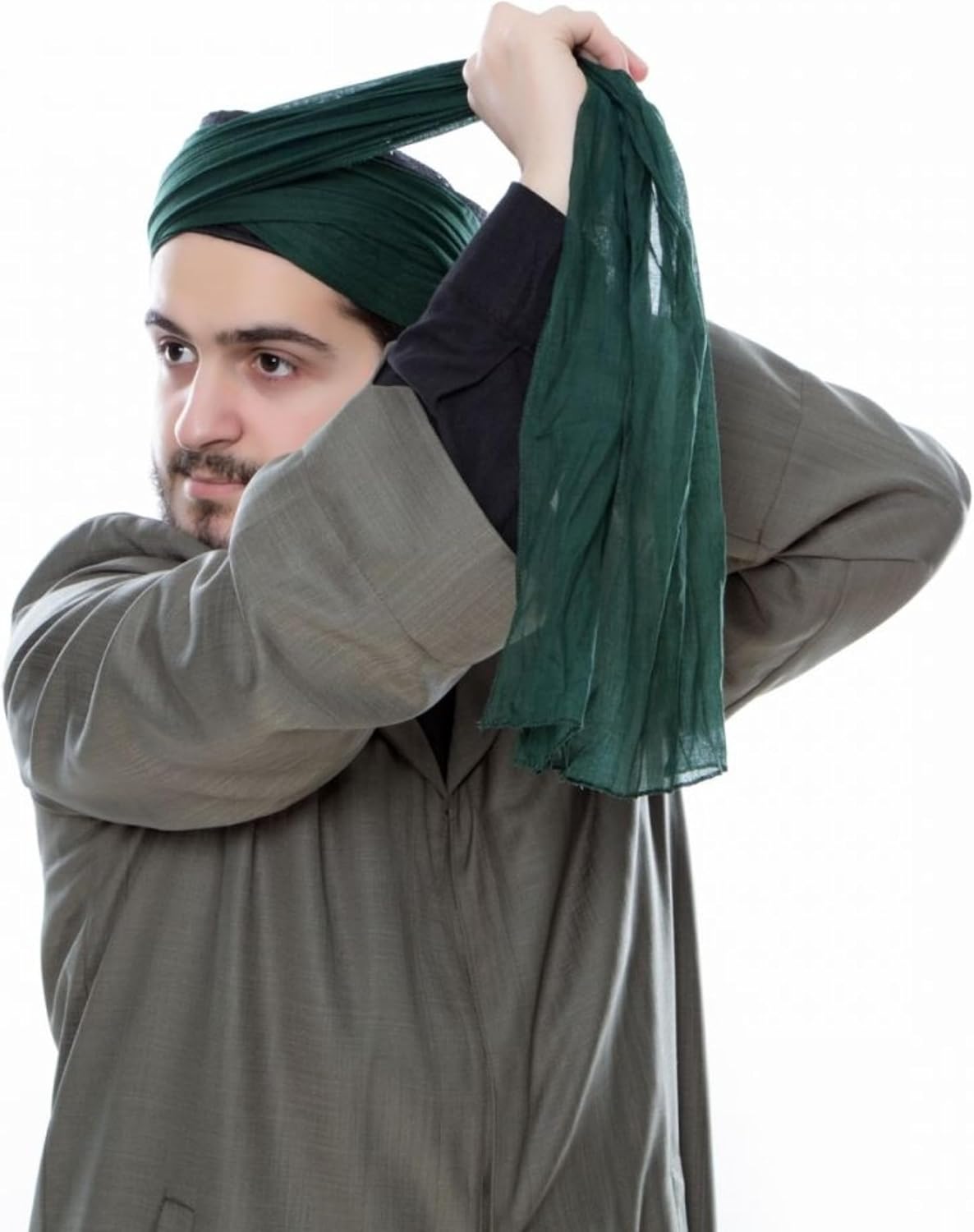 Lux Islamic Prayer Turban, Sarik, Muslim Men Headscarf | Namaz Turban, Shawl Keffiyeh, Cotton Wrapping Fabric