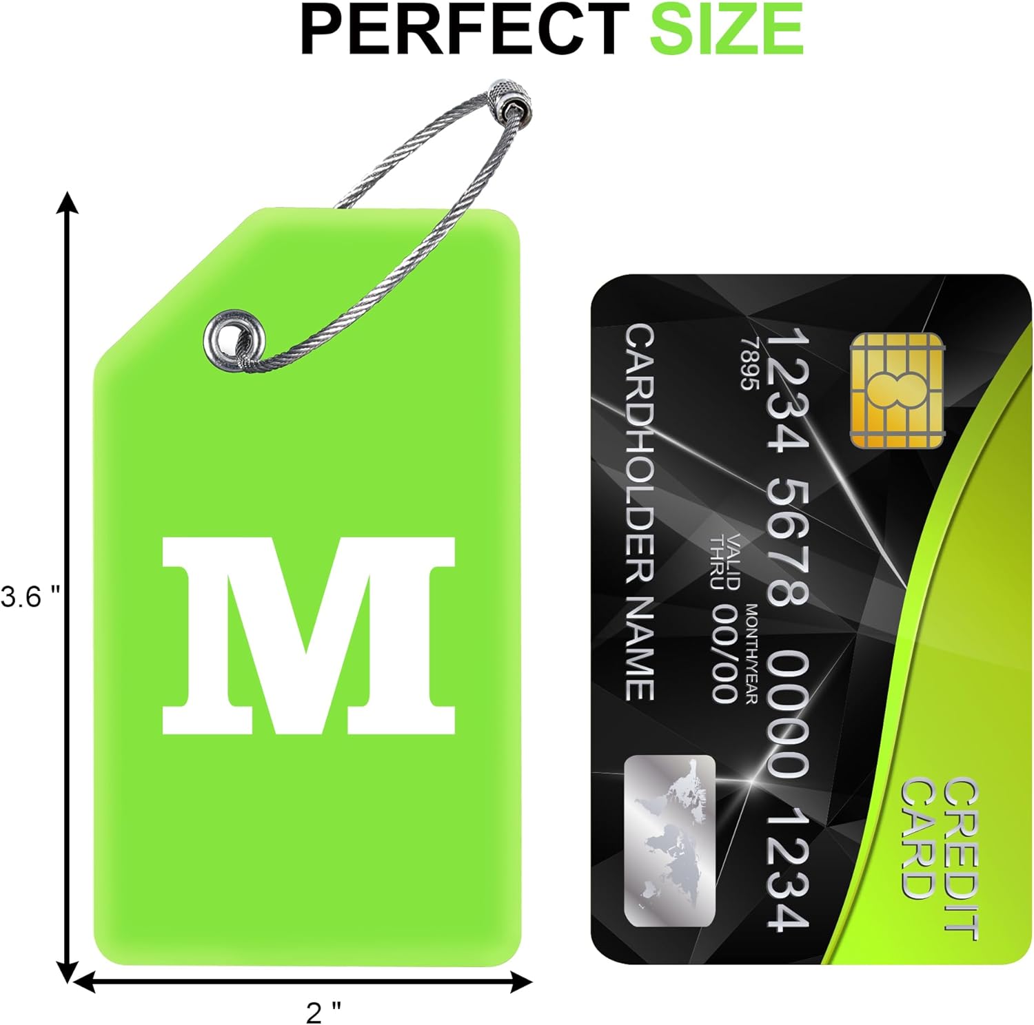 Gostwo 2 Pack Silicone Initial Luggage Tags for Suitcases Travel Essentials image 5