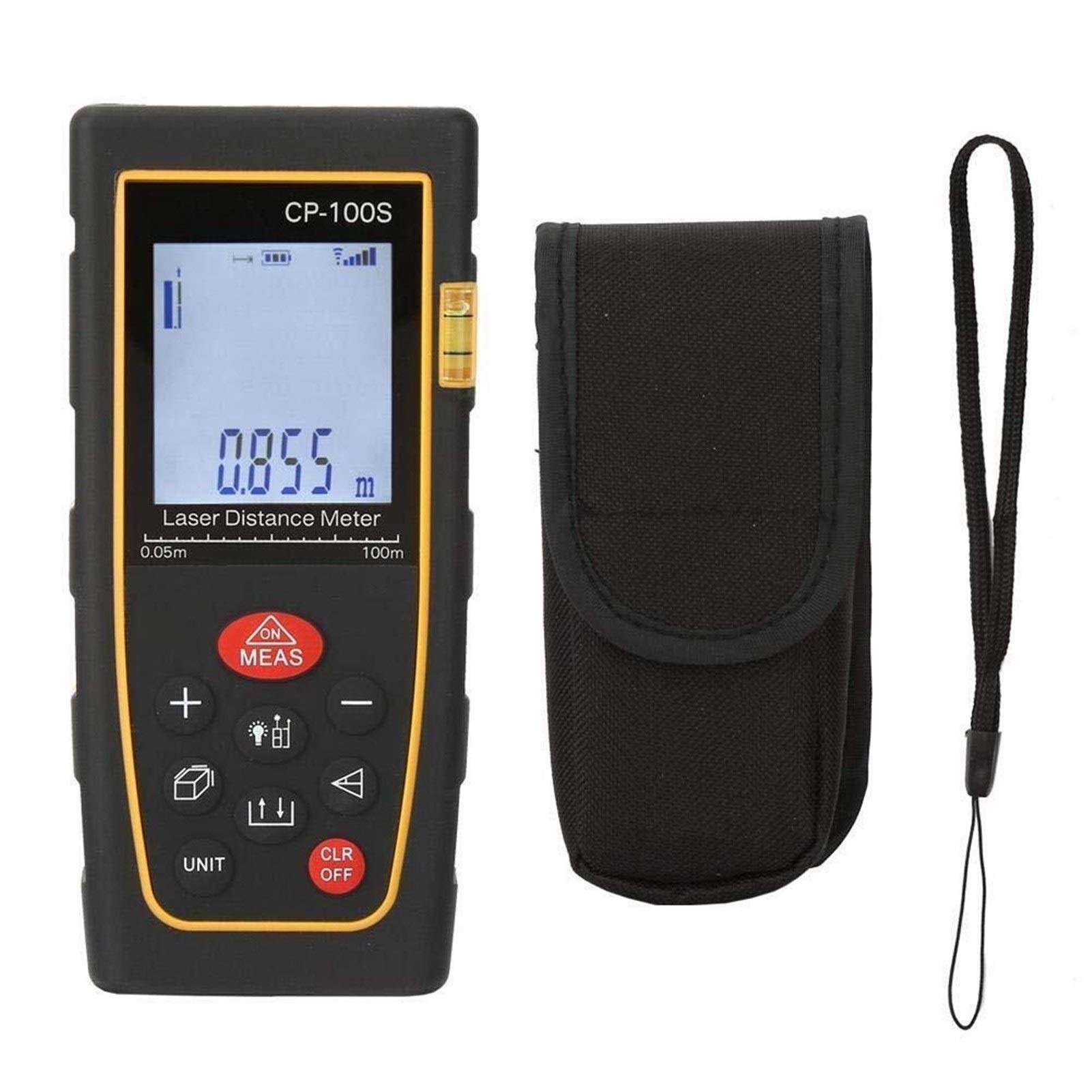 Distance Meter 100m, Portable Handle Digital Measure Tool Range Finder CP-100S 100m Measuring Range Rangefinder Distance Meter Electronic Ruler