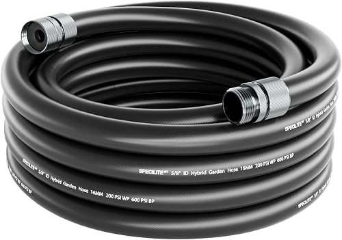 SPECILITE Garden Hose 20 ft x 5/8 in, Custom-Length Flexible Water Pipe