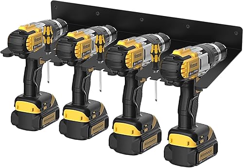 Foozet Organizador de herramientas eléctricas y estante de almacenamiento de herramientas eléctricas de 2 capas, almacenamiento de taladro y