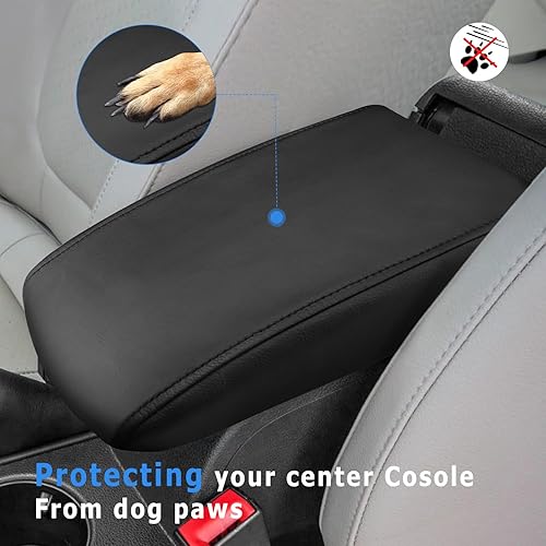 Miniatura 5 de INTGET Funda para reposabrazos de consola central de coche para VW Volkswagen Jetta Accesorios 2012 2013 2014 2015 2016 20172018 Funda de asiento de