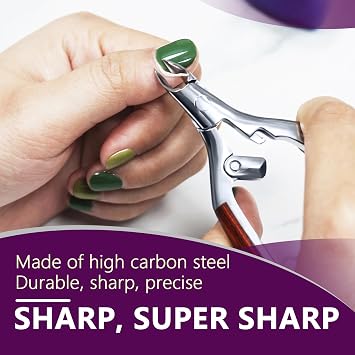 Cuticle Nippers Super Sharp, Professional Cuticle Cutters Trimmers Clippers Removers, High-Carbon Stainless Steel Manicure Pedicure Tool