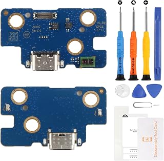 삼성 갤럭시 탭 A8 10.5 X200 USB 타입-C 충전 포트 플렉스 케이블 교체 도구 포함 - SM-X200 SM-X205 모델과 호환 (도크 커넥터 보드 수리 키트)