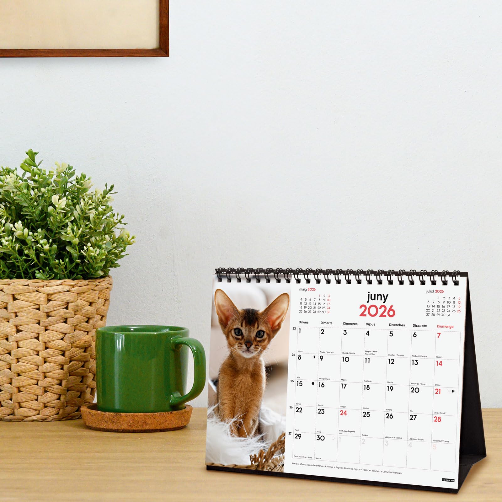 Image secondaire de Calendrier de Bureau 2026 avec Chats - Planification Mensuelle