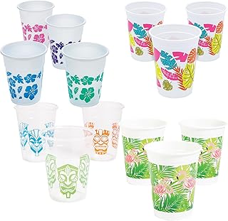 Fun Express Bulk 250 Pieces Luau Party Cup Assortment Kit