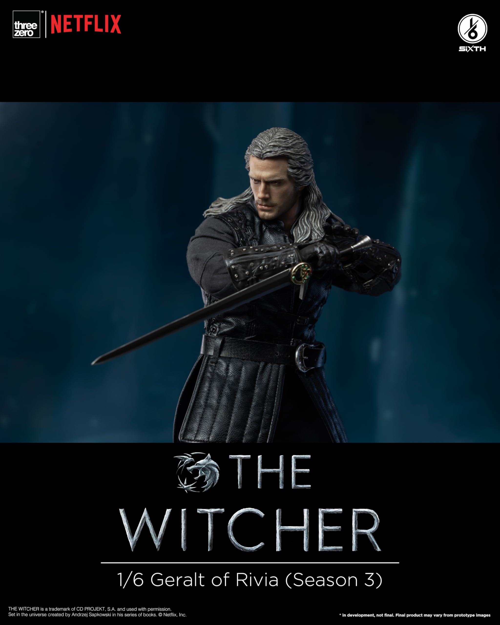 Threezero The Witcher: Geralt of Rivia (Stagione 3) Action Figure in scala 1:6