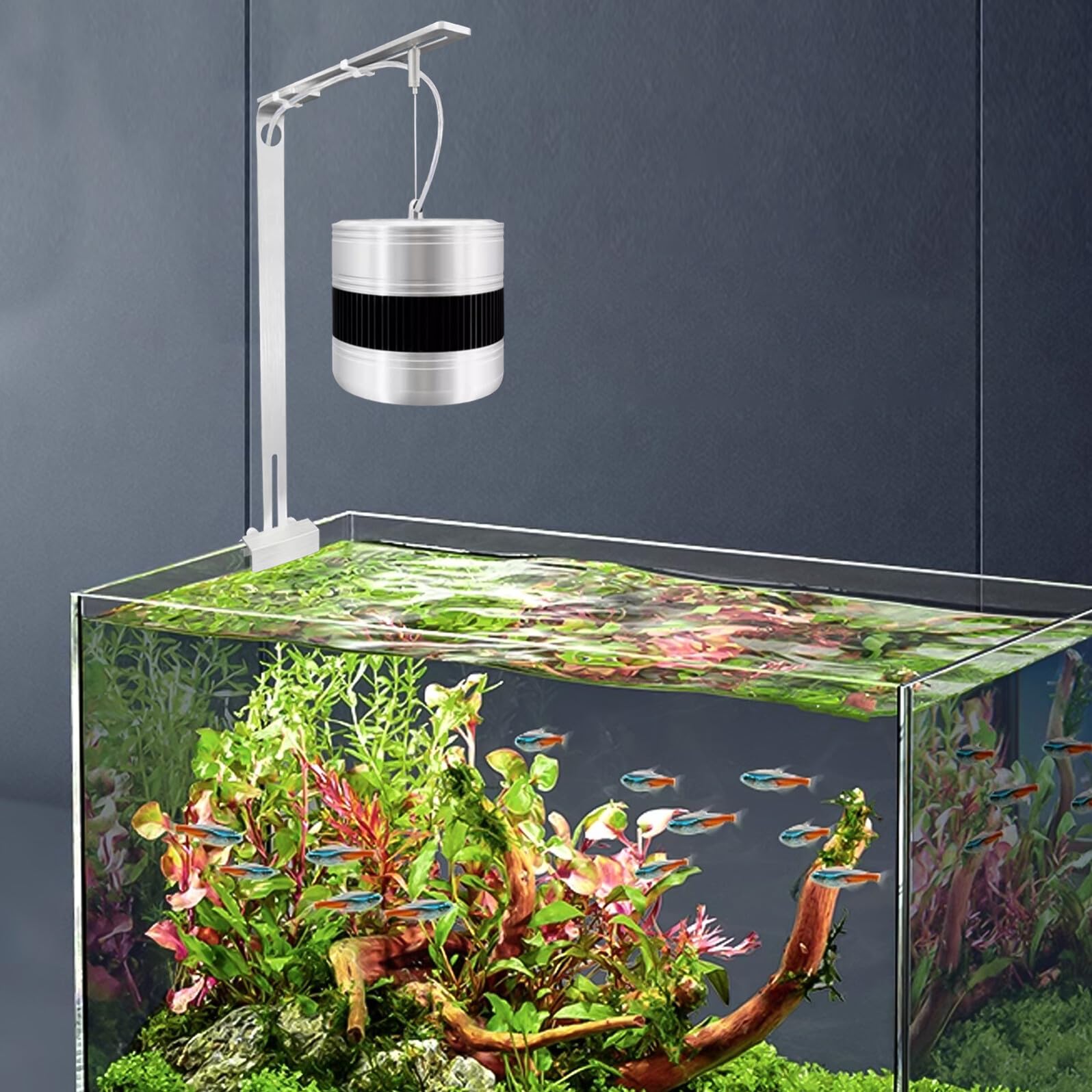 Metall Aquarienleuchtenhalterung für 13mm Glas Aluminiumlegierung Lampenständer Vielseitige Aquarium Beleuchtung Halterung Robustes Zubehör für Süßwasser Aquarien