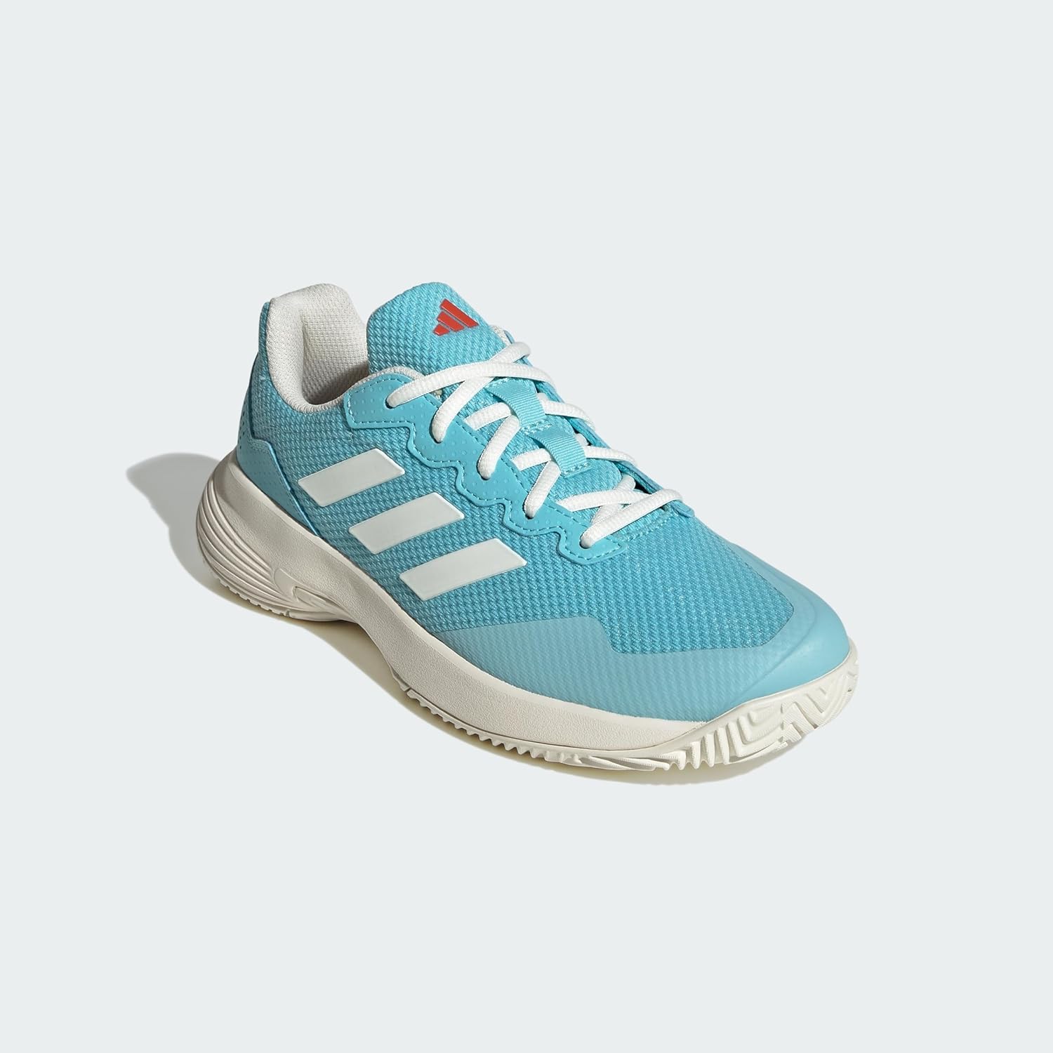 Adidas Women's Gamecourt 2.0 Tennis Shoes Sneaker, Light Aqua Off White Bright Red, 7 UK - Image 5