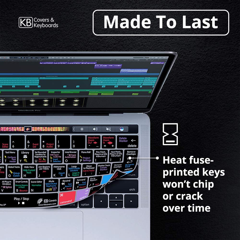 KB Covers Logic Pro X QWERT ー 18343 8518 KB Covers Logic Pro X QWERTY Keyboard Cover for MacBook Air/Pro