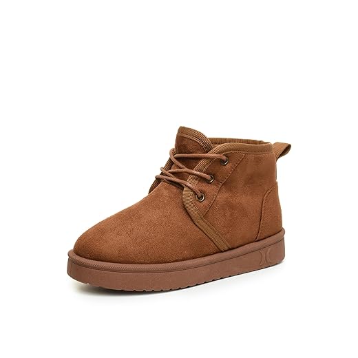 Hurley Kids Mosi Lace-Up Ankle Boot – Warm Fleece Lined Winter Shoes for Boys & Girls, Non-Slip Rubber Sole, Lightweight Everyday Comfort kids Footwear