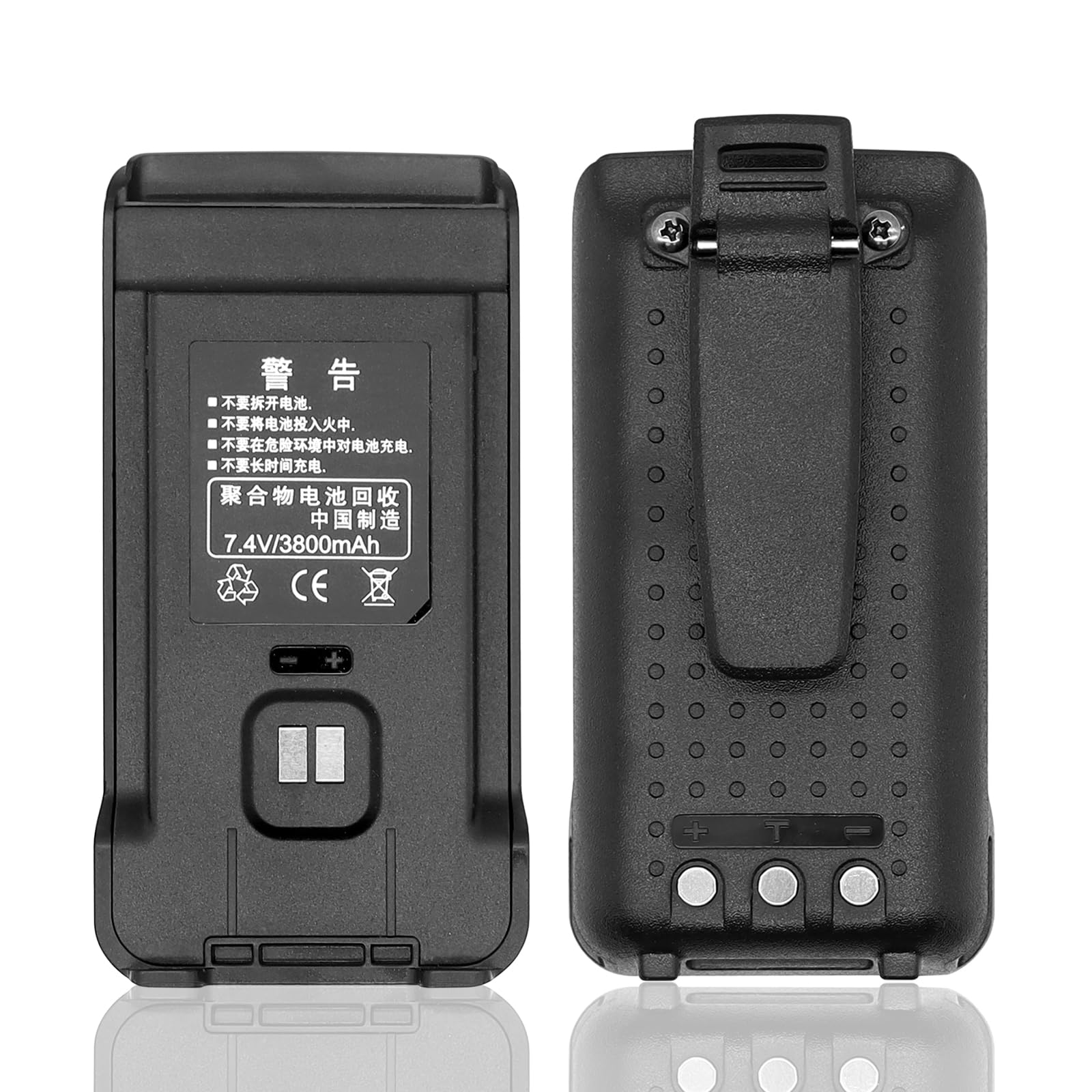 LIENIAO TH-UV88 Battery [2025 New Version 3800mAh] for Retevis/TYT RT85 TH-UV88 TH-UV98 BL85 Battery and Belt Clip