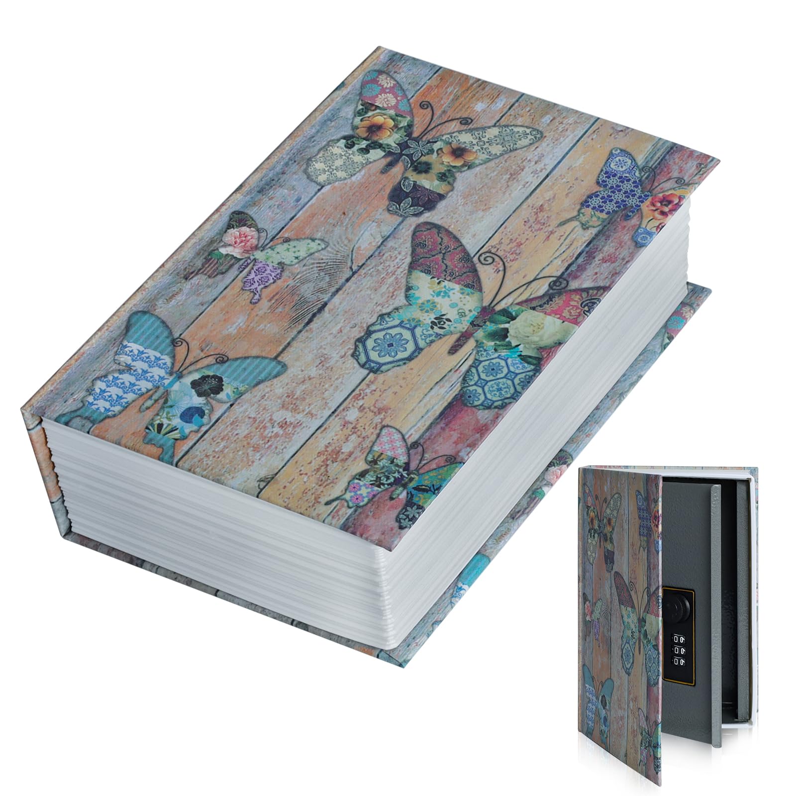 Secrète Coffre-fort Portable avec Serrure à Code,18x11.5x5.5cm Coffre-fort Secret pour Dictionnaire,Coffre-Fort de Livre avec Serrure à Combinaison,pour Argent, Bijoux, Documents, Objets de Valeur