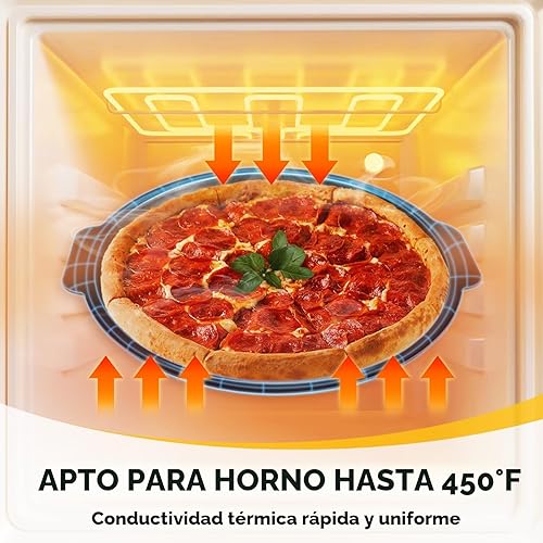 Miniatura 6 de HONGBAKE Juego de utensilios para hornear, juego de moldes para hornear, sartén antiadherente para horno para cocina con agarres más anchos, 10