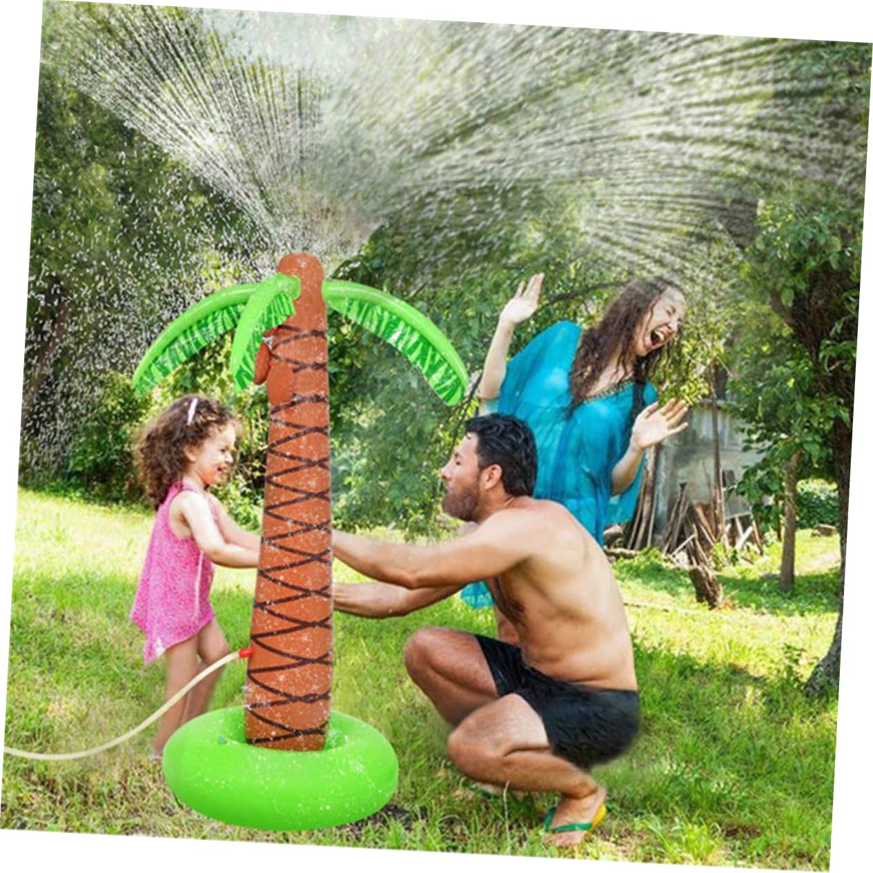 Juguete Rociador Inflable Cocotero para Niños, Césped y Exteriores
