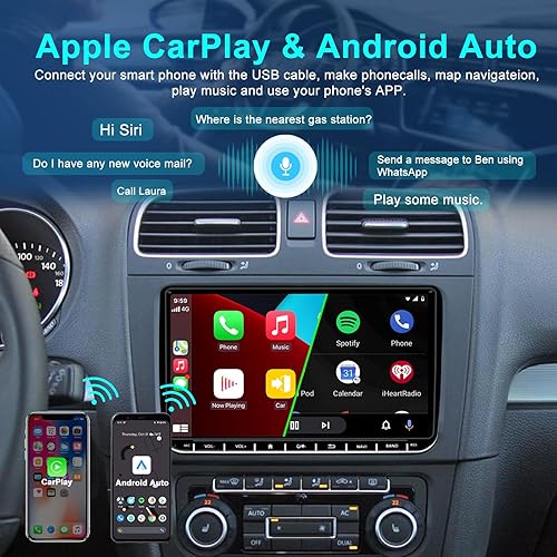 Miniatura 2 de Estéreo de coche Android para VW Passat Jetta Golf Skoda Tiguan EOS Polo Touran Seat 9 pulgadas doble DIN navegación GPS con cámara de respaldo 2+32