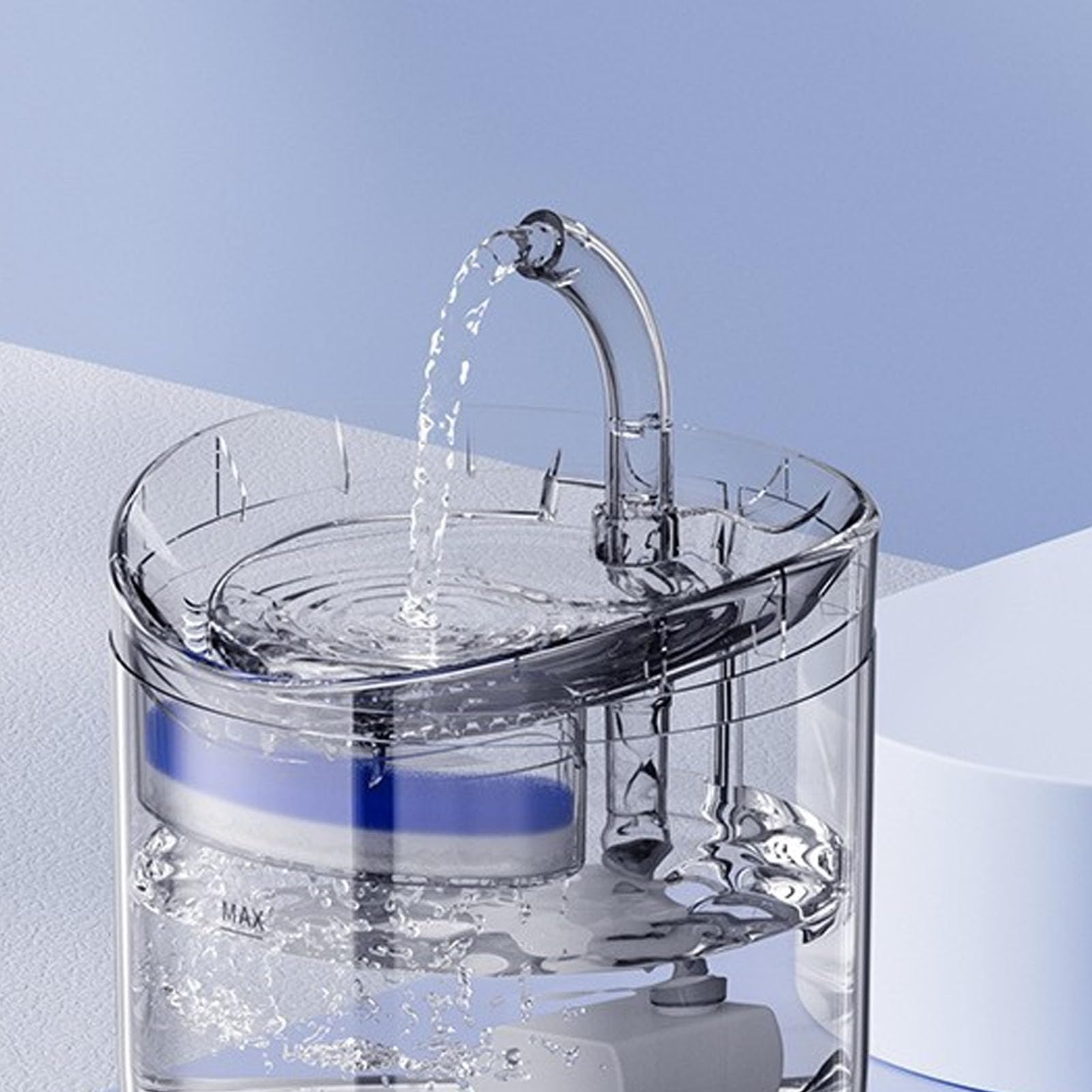 Annadue Fontana per Animali Domestici Ad Energia Solare, Fontanella Automatica per Cani Gatti da 2 Litri, Distributore d'acqua per Interni Ed Esterni Alimentato Tramite USB con Pompa di Circolazione