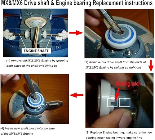 Miniatura 7 de ATIE MX8 Elite MX6 Elite MX8 MX6 Limpiadores de piscina R0526100 Reemplazo para MX8 Elite, MX6 Elite, MX8, Mx6 Limpiador de Piscina Neumático Track