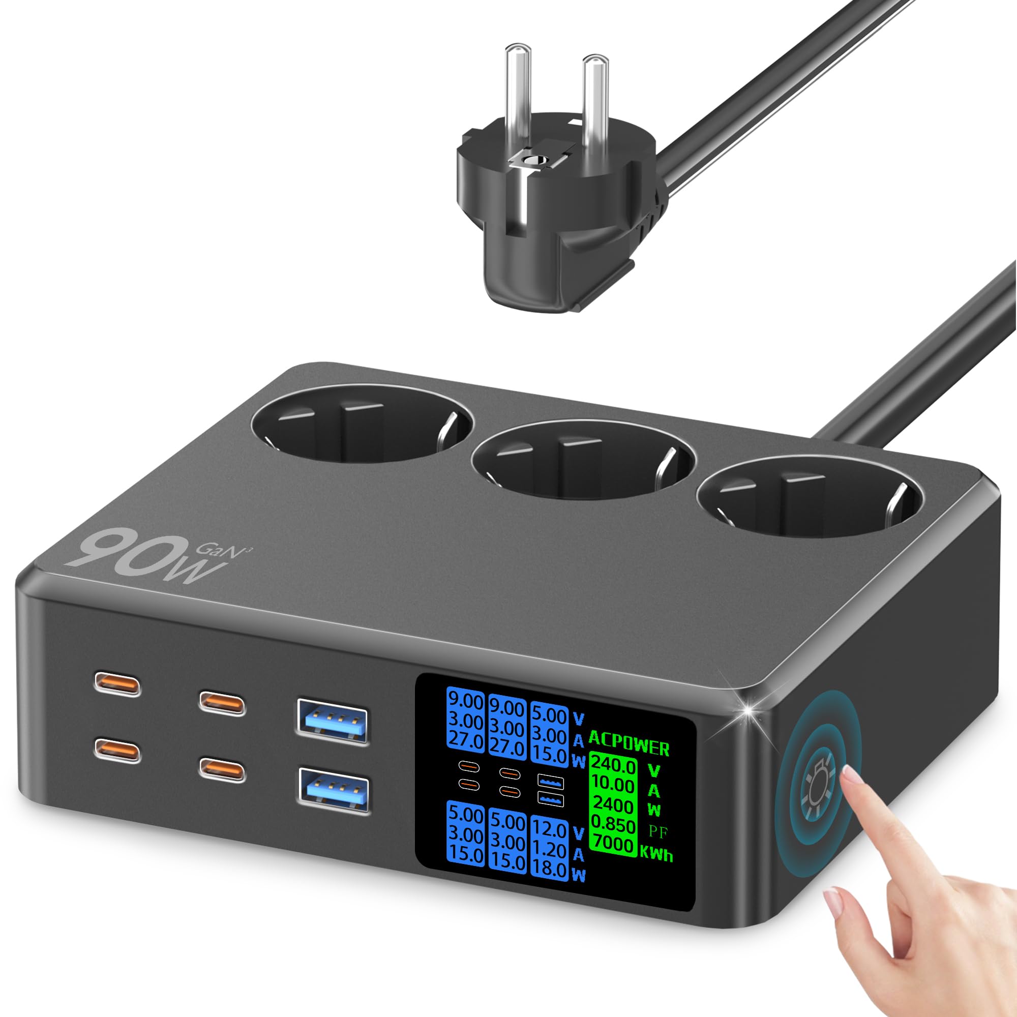CKCN Mehrfachsteckdose mit USB