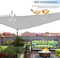 Vista 62 de E&K Sunrise - Toldo tipo vela triangular de 15 x 15 x 15 pies, toldo con bloqueo UV para sombra, para patio, jardín, terraza, exterior (arena)