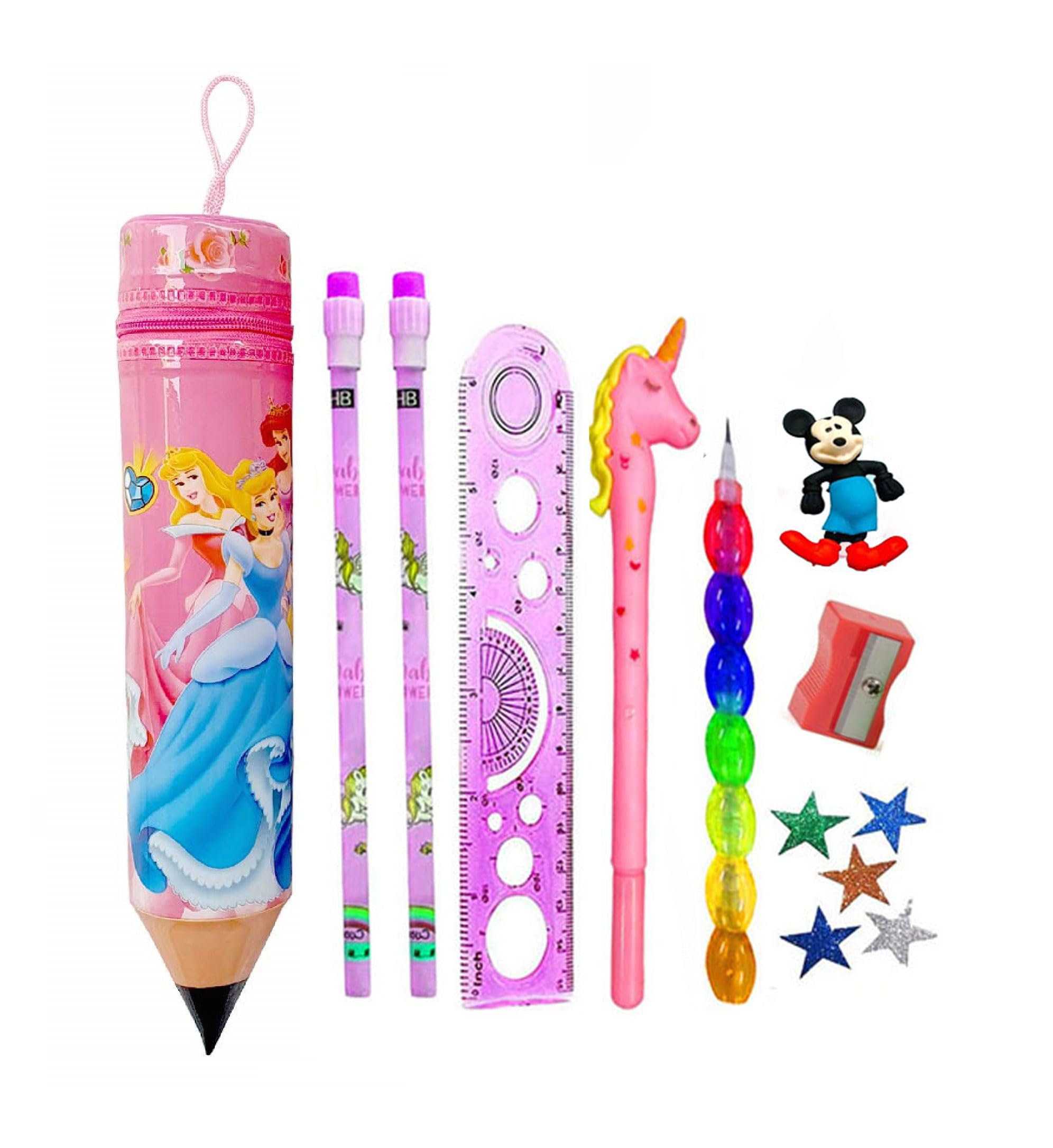 SHUDAUSHI® Stationery Return Gift Set for Girls, Unicorn Wooden Pencil with Eraser Scale, Pouch, Pen Stationery Return Gift Set for Kids Party Favor Return Gift in Bulk for Kids Girls Birthday (B0CQM3C43Z) Amazon Price History, Amazon Price Tracker