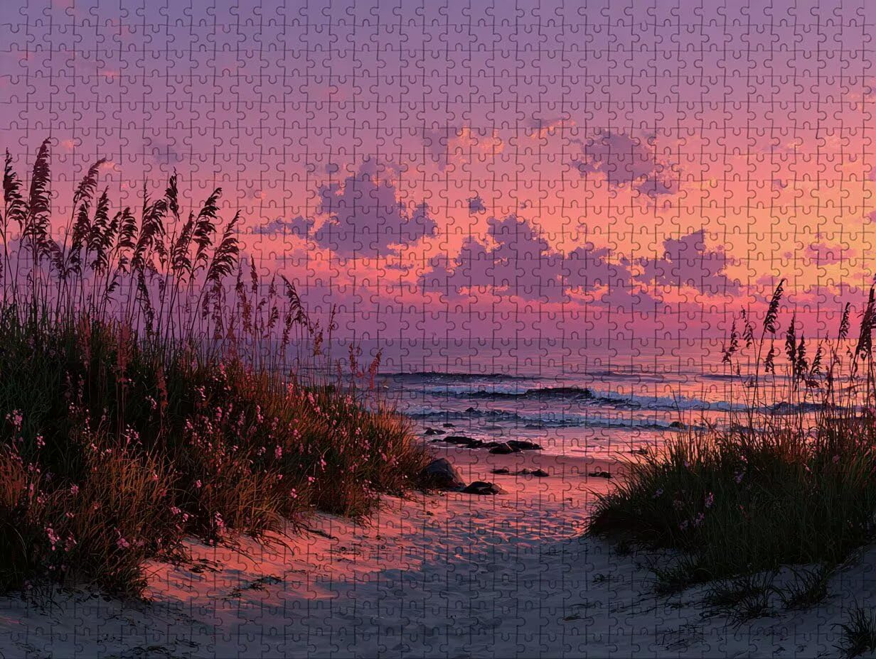 Playa Puzzle Madera 6000 Piezas, Sunset Puzzle Adultos con Caja 179x105cm, Rompecabezas Desafiante, para Hombres Mujeres Adolescente, Juegos de Rompecabezas Creativos, Decoracion Hogar Regalo, 5-7500