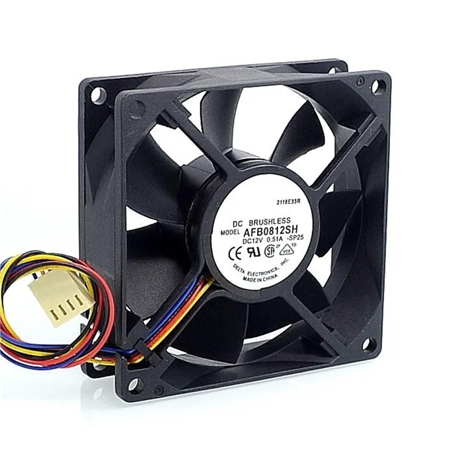 AFB0812SH 8025 80 mm 80 mm, wentylator chłodzący z łożyskiem kulkowym, 10 sztuk, 80 x 80 x 25 mm