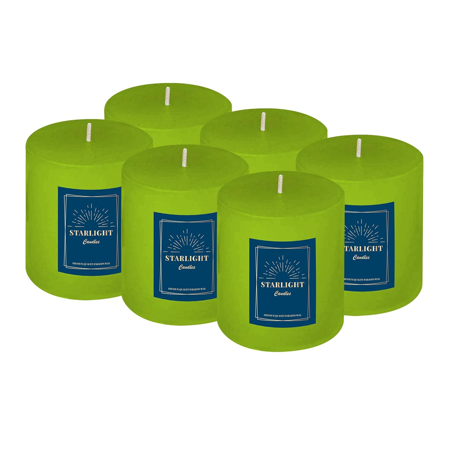 Starlight Candles® Paraffin Wax Pillar Candle 7.5x7.5 CM Hand