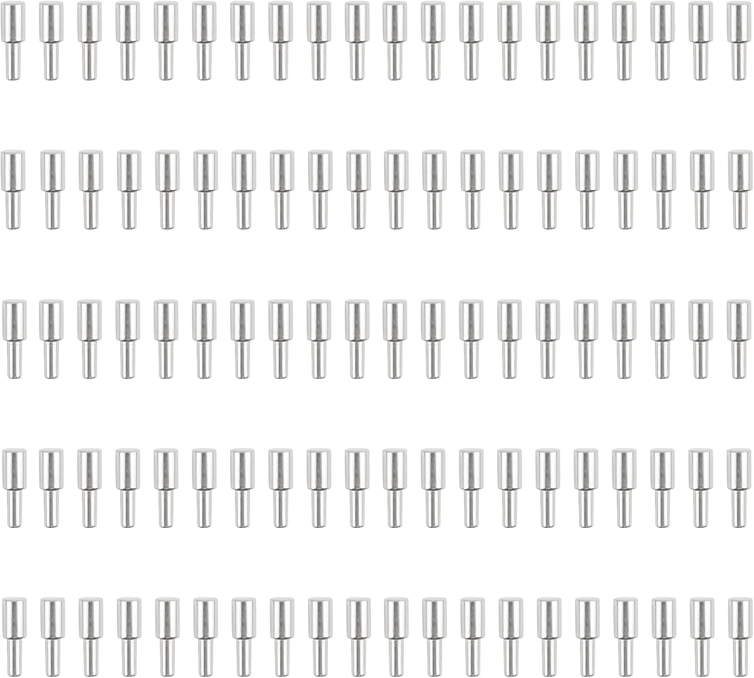 INCREWAY 180pcs Sliver Cabinet Board Support Pegs, 3mm Metal Shelf Pins, Small Shelf Support Pins for Cabinets Bookcase Shelves Cupboard