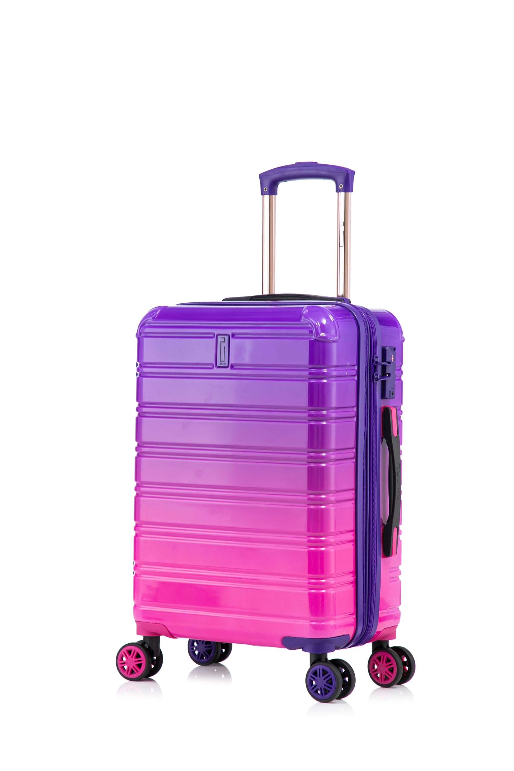 CELIMS - Bagaglio a Mano 55 cm in Policarbonato | Valigia da Cabina | Piccola e Leggera | Viola