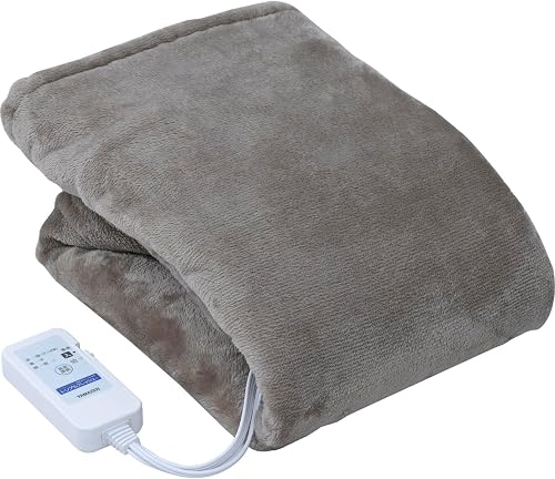 [山善] 電気毛布 ひざ掛け 100×70cm 洗える 「足がスッポリ入る」消臭加工 ダニ対策機能 切り忘れ防止タイマー付き 温度調節3段階 コントローラー収納ポケット付 YHK-SP61[山善] 電気毛布 ひざ掛け 100×70cm 洗える 「足…